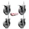 Service Caster 5 Inch Semi Steel Swivel 58 Inch Threaded Stem Caster Set 2 Total Lock Brakes SCC-TSTTL20S515-SSR-58212-2-S-2 - alternate 2